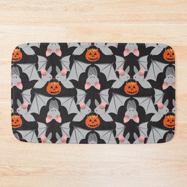 Item preview, Halloween bats with pumpkin candy buckets designed and sold by Jennifer Ladd.
