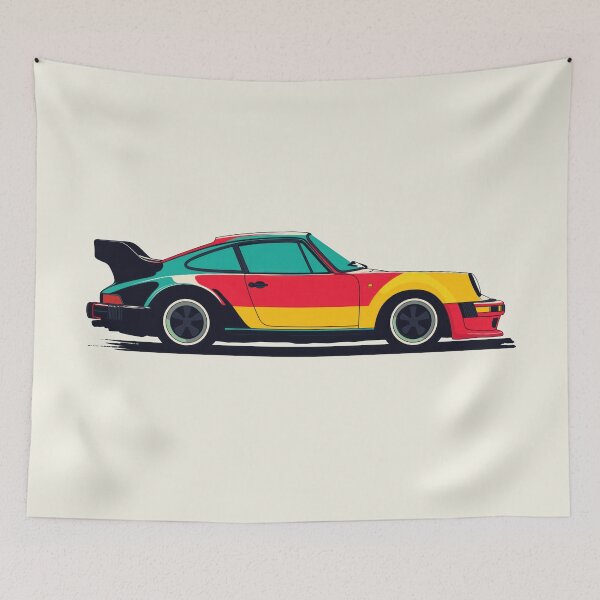 Item preview, 964 911 930 Turbo Pop Art Modern Illustration designed and sold by blackdogshop.