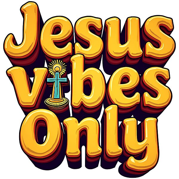 Jesus Vibes Only Retro Faith Design