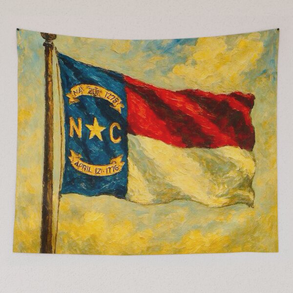 Item preview, North Carolina State Flag designed and sold by TinCatOutPost.