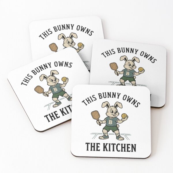 Item preview, This Bunny Owns the Pickleball Kitchen designed and sold by FreshVibe Prints.