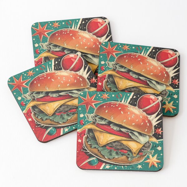 Item preview, Cosmic Cheeseburger Retro Space Delight designed and sold by ForeverPrintsOK.