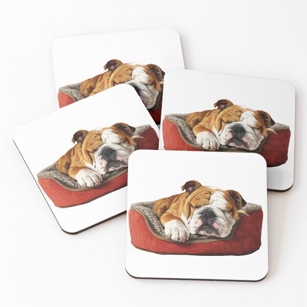 Item preview, Bulldog Dreaming in Bed designed and sold by LawleyKingdom.