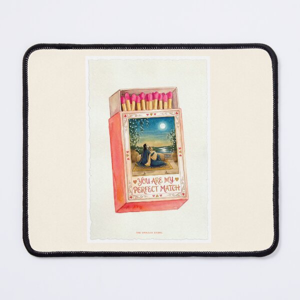 Item preview, You Are My Perfect Match – Traditional Indian Lovers Moonlight Matchbox Illustration designed and sold by The Uphaar Store.