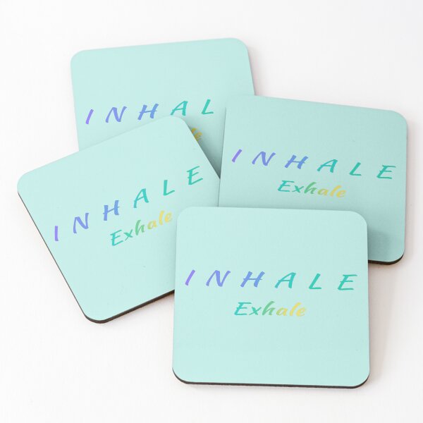 Item preview, Inhale Exhale Gradient Typography designed and sold by StrongEveryDayStore.