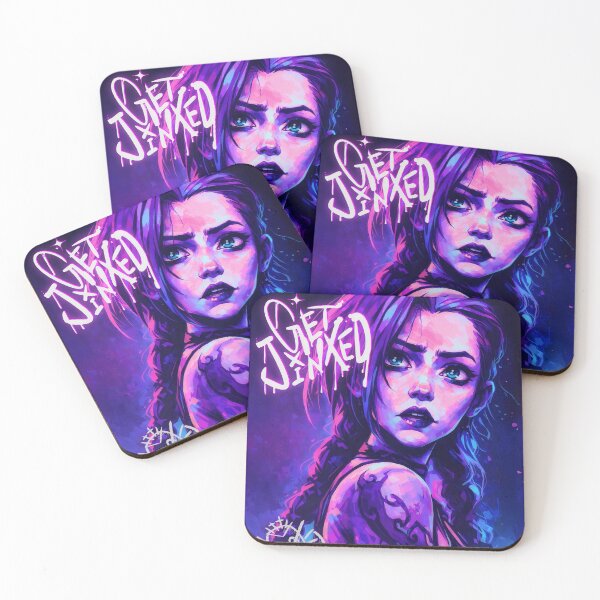 Item preview, GET JINXED – Neon Punk Girl Art designed and sold by EdgeDrip.