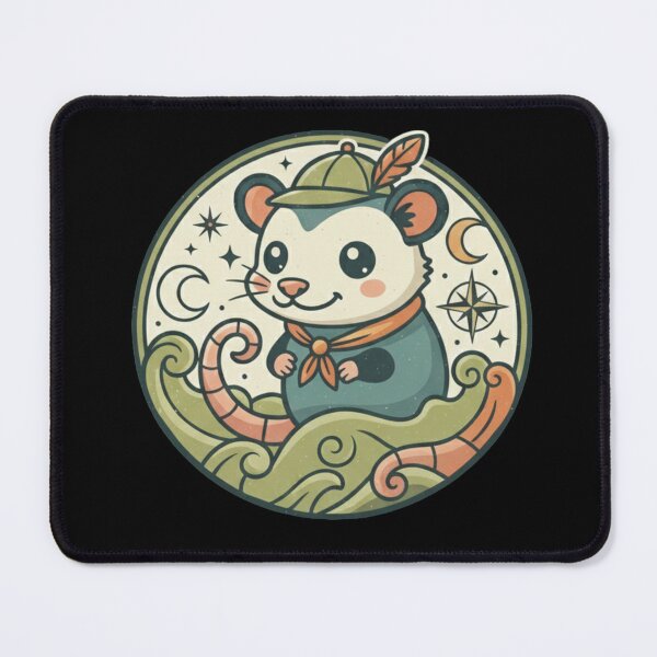 Item preview, Cute Opossum Adventure Scout - Vintage Outdoor Badge Style designed and sold by TSE DESIGN.