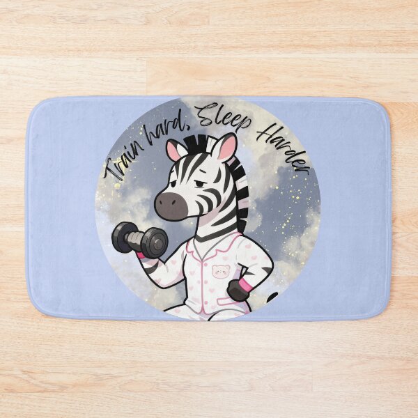 Item preview, Train hard, Sleep harder zebra designed and sold by ZebraDazzleDesigns.