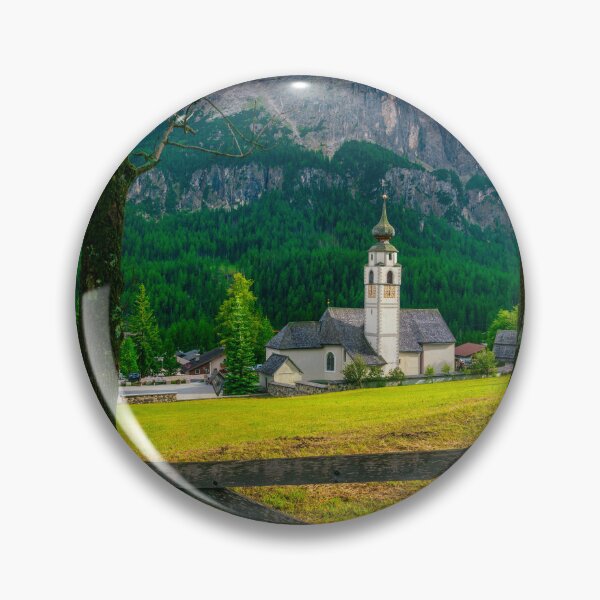 Item preview, Colfosco village church at sunset, Dolomites, South Tyrol, Italy designed and sold by Stefano Orazzini.