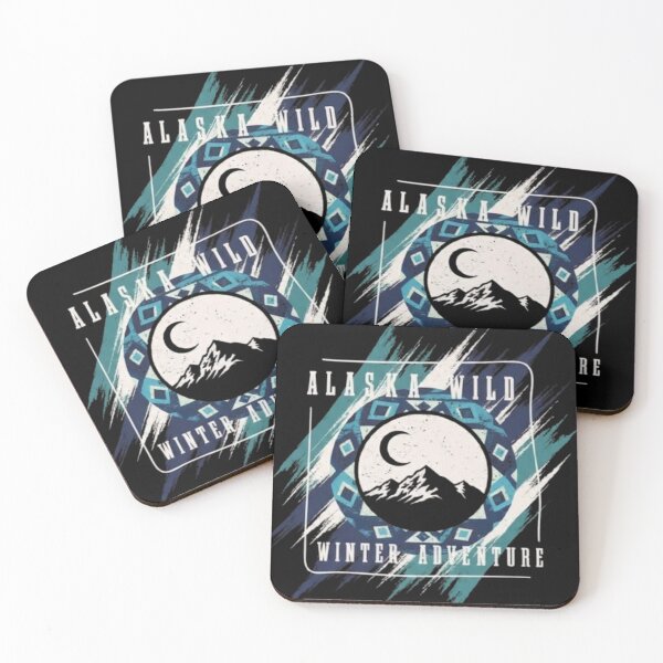 Item preview, Alaska Wild – Winter Adventure Badge designed and sold by Dogandesighn.