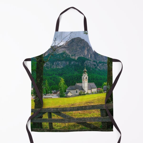 Item preview, Colfosco village church at sunset, Dolomites, South Tyrol, Italy designed and sold by Stefano Orazzini.