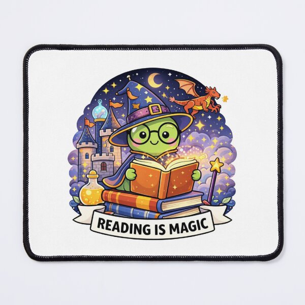 Item preview, Reading Is Magic Cute Fantasy Book Art designed and sold by MonkiFlipp.