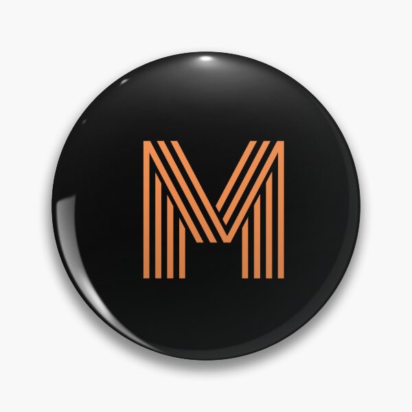 Item preview, Minimal Striped Letter M – Modern Initial Design designed and sold by AaronStone1898.