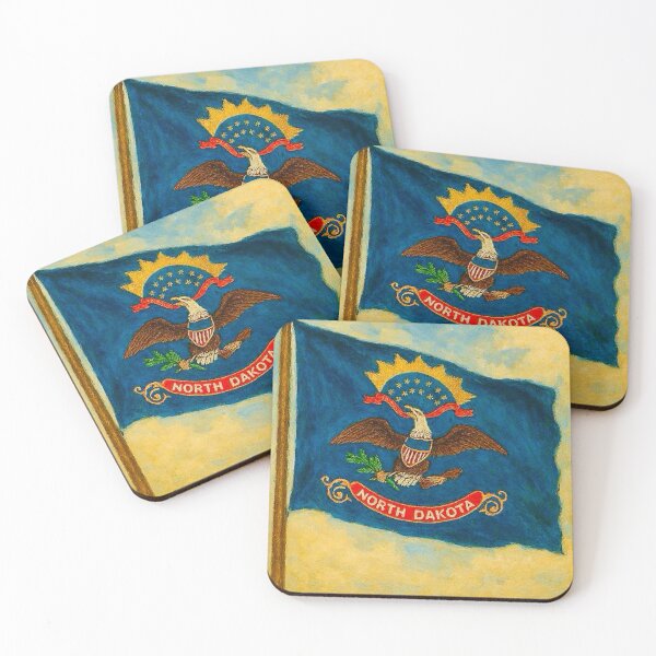 Item preview, North Dakota State Flag designed and sold by TinCatOutPost.