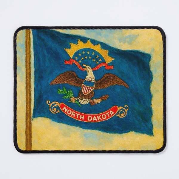 Item preview, North Dakota State Flag designed and sold by TinCatOutPost.