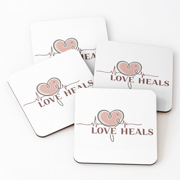 Item preview, Love Heals Heartbeat Medical Quote Art. designed and sold by loveandlightrb.