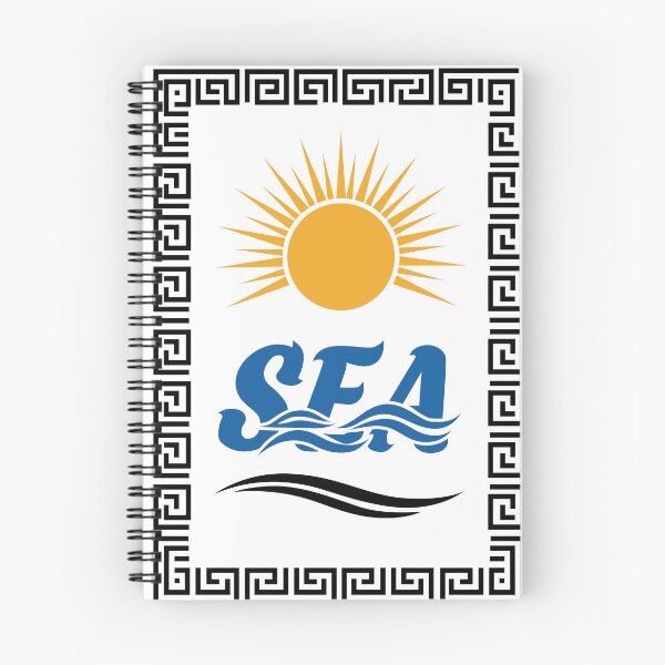 Item preview, Golden Sun Sea Greek Key Mediterranean Summer Aesthetic designed and sold by JRCreativeHub.