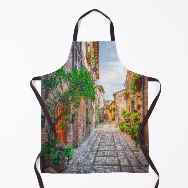 Item preview, Charming cobblestone street in historic center of Spello, Umbria designed and sold by Stefano Orazzini.