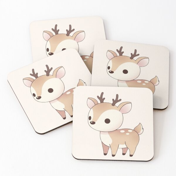 Item preview, Cute Kawaii Baby Deer Illustration – Adorable Woodland Animal Art designed and sold by soletstudio.
