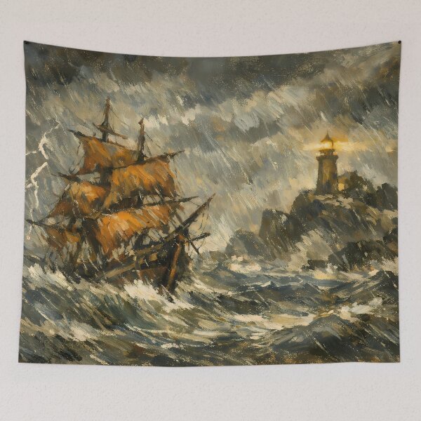 Item preview, Stormy Seas and Lighthouse designed and sold by cuprum.
