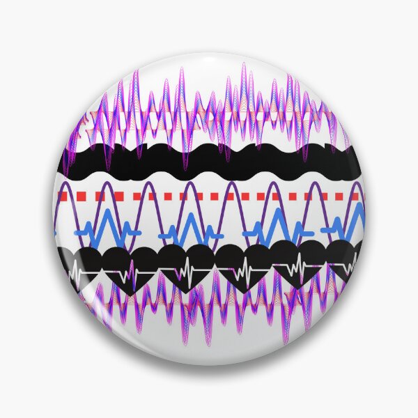 Item preview, Heartbeat  waves  ECG  line abstract art designed and sold by Dew  Drop wear.