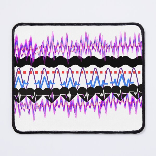 Item preview, Heartbeat  waves  ECG  line abstract art designed and sold by Dew  Drop wear.