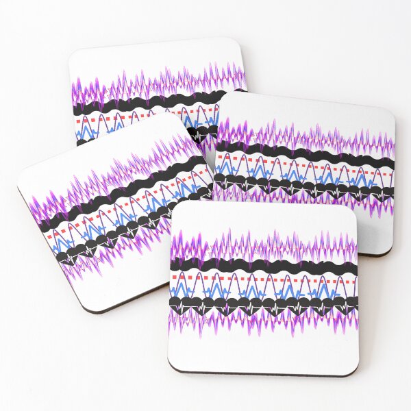 Item preview, Heartbeat  waves  ECG  line abstract art designed and sold by Dew  Drop wear.