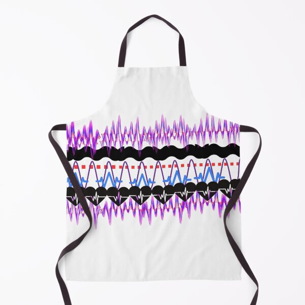 Item preview, Heartbeat waves ECG line abstract art designed and sold by Dew Drop wear.