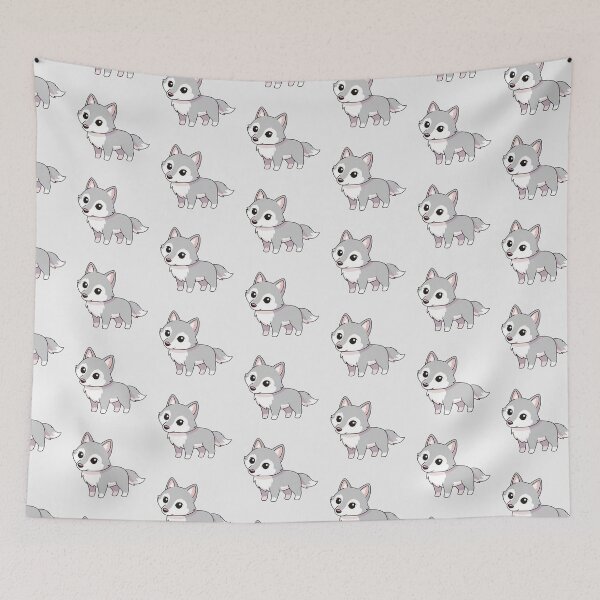 Item preview, Cute Kawaii Wolf Illustration – Adorable Chibi Woodland Animal designed and sold by soletstudio.