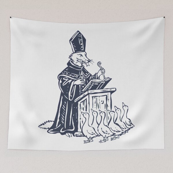 Item preview, Fox Preaching To Geese Medieval Satire designed and sold by SignumShop.