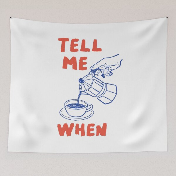 Item preview, Tell Me When Moka Pot Pour Illustration designed and sold by CleanDecor.