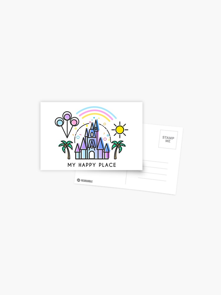 Meet me at my Happy Place Vector Orlando Theme Park Illustration Design  Sticker for Sale by tachadesigns