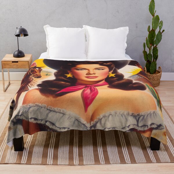 Artikelvorschau, Niedliches Vintage-Cowgirl-Pin-up entworfen und verkauft von PulpVintage.