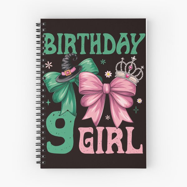 Item preview, 9th Birthday Girl Witch Pink Green 9 Year Old Birthday Girl designed and sold by Night Forest.