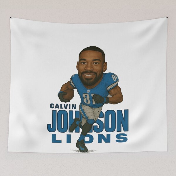 Item preview, Calvin Johnson Lions #81 Caricature Art designed and sold by TheArtOfCar.