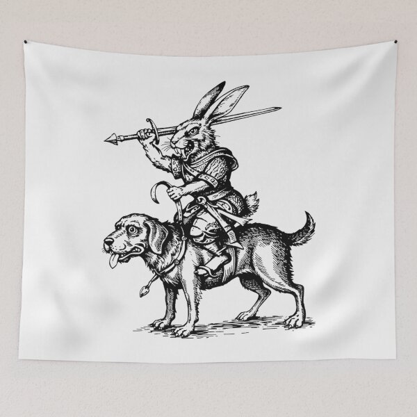 Item preview, Rabbit Riding Hunting Dog War designed and sold by SignumShop.