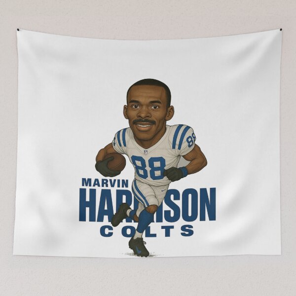 Item preview, Marvin Harrison Colts #88 Caricature Art designed and sold by TheArtOfCar.