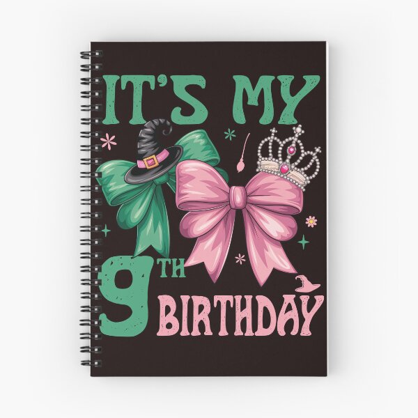 Item preview, 9th Birthday Girl Witch Pink Green 9 Year Old Birthday Girl designed and sold by Night Forest.