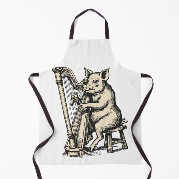 Item preview, Pig Playing Harp Medieval Drollery designed and sold by SignumShop.