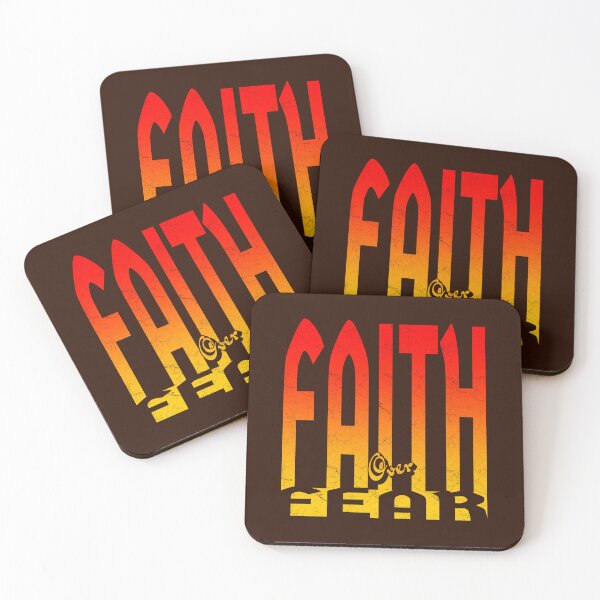 Item preview, Faith over fear| Minimal Christian Typographic Negative space 2 Timothy 1:7 Bible Verse art Gradient Red orange Yellow designed and sold by ZechJohnRB.