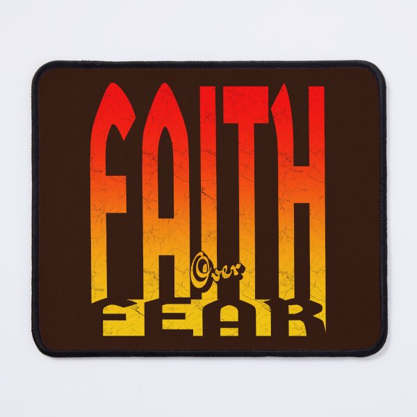 Item preview, Faith over fear| Minimal Christian Typographic Negative space 2 Timothy 1:7 Bible Verse art Gradient Red orange Yellow designed and sold by ZechJohnRB.