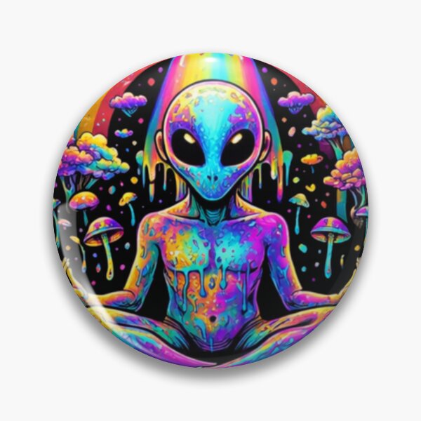 Item preview, Meditating Alien – Psychedelic Festival Vision Art designed and sold by House-of-Roc.