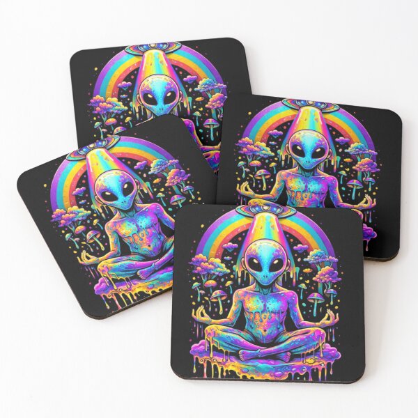 Item preview, Meditating Alien – Psychedelic Festival Vision Art designed and sold by House-of-Roc.