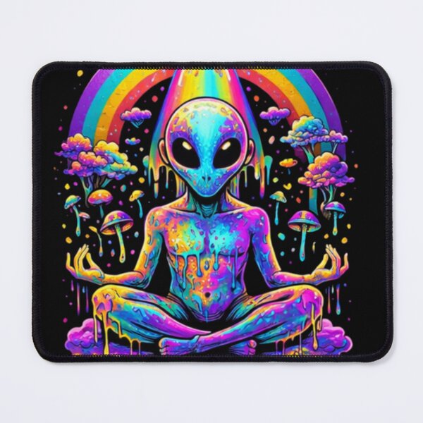 Item preview, Meditating Alien – Psychedelic Festival Vision Art designed and sold by House-of-Roc.