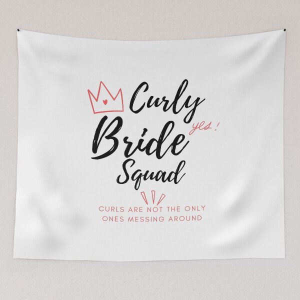 Item preview, Curly Bride Squad Bachelorette Party  designed and sold by Eli5Ol.