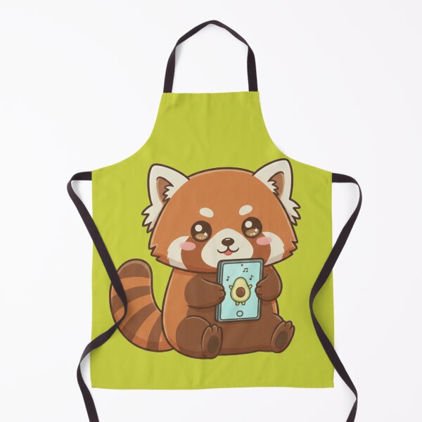Artikelvorschau, Niedliche Ästhetik eines Roten Pandas – Kawaii-Gamer-Panda mit Avocado-Handy entworfen und verkauft von TSE DESIGN.