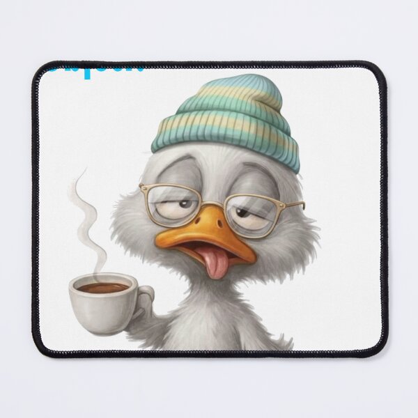 Item preview, duck drinking coffee designed and sold by GraphicStyleX.
