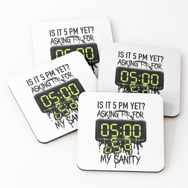Item preview, Is It 5 PM Yet Asking For My Sanity Glitch Clock designed and sold by Dariusz.K.