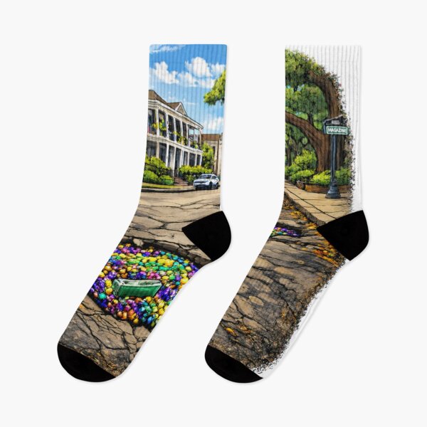 Item preview, New Orleans Potholes Filled with Mardi Gras Beads | Louisiana Street Art designed and sold by Boot Culture.