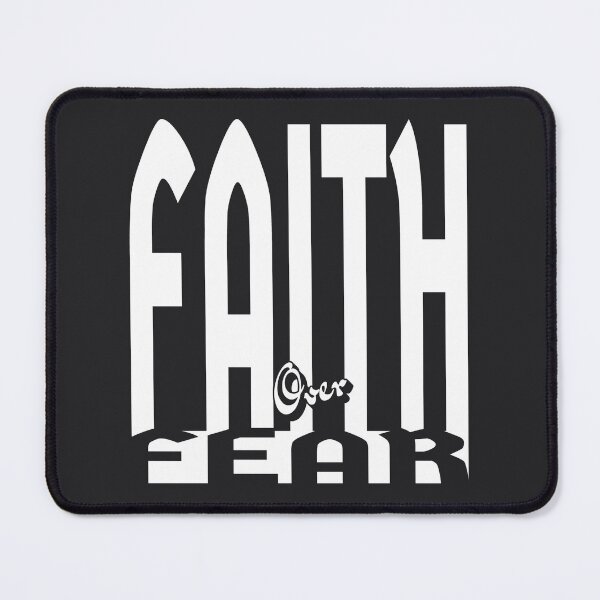 Item preview, Faith over fear| Minimal Christian Typographic Negative space 2 Timothy 1:7 Bible Verse art | White designed and sold by ZechJohnRB.